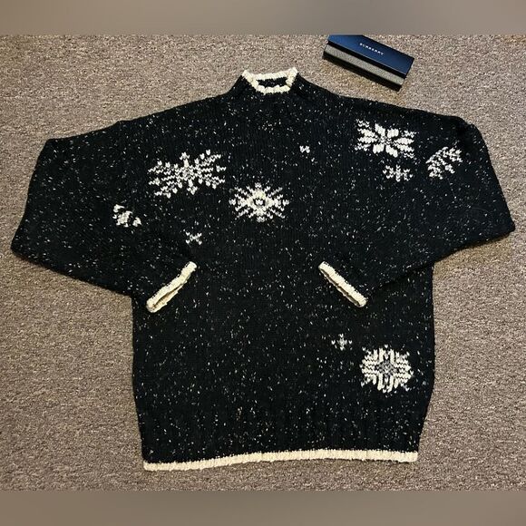 Vintage Christmas holiday oversized snowflake sweater Medium - Picture 1 of 8